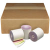3" X 3" Premium 3 Ply Carbonless Paper Rolls - 50 Rolls