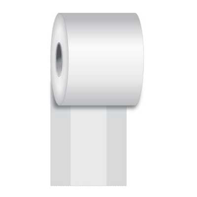 3-1/8" x 160' MaxStick 2GO Sticky Thermal Paper Rolls - 24 Rolls